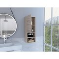 Tuhome Mila Bathroom Cabinet, Two Interior Shelves, Two External Shelves, Single Door Cabinet, Light Gray MLZ6585